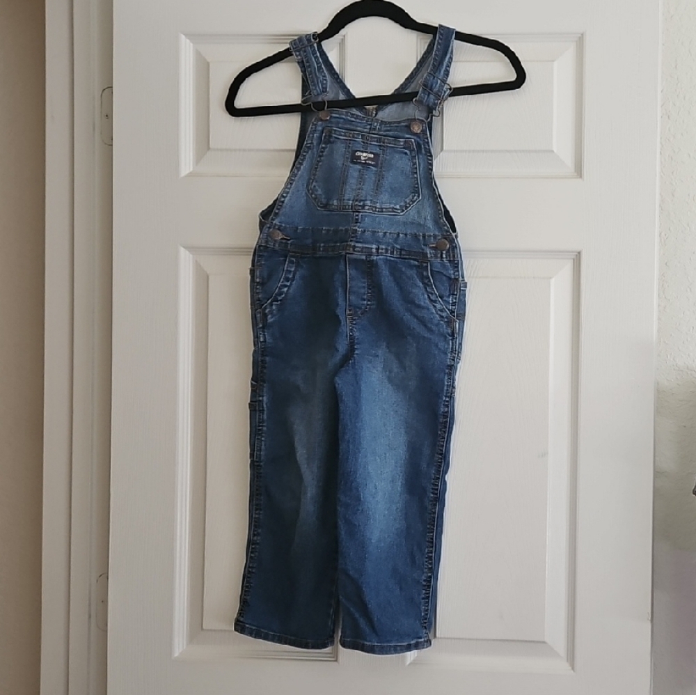 OshKosh B'gosh Kids Straight Denim Overalls in Blue